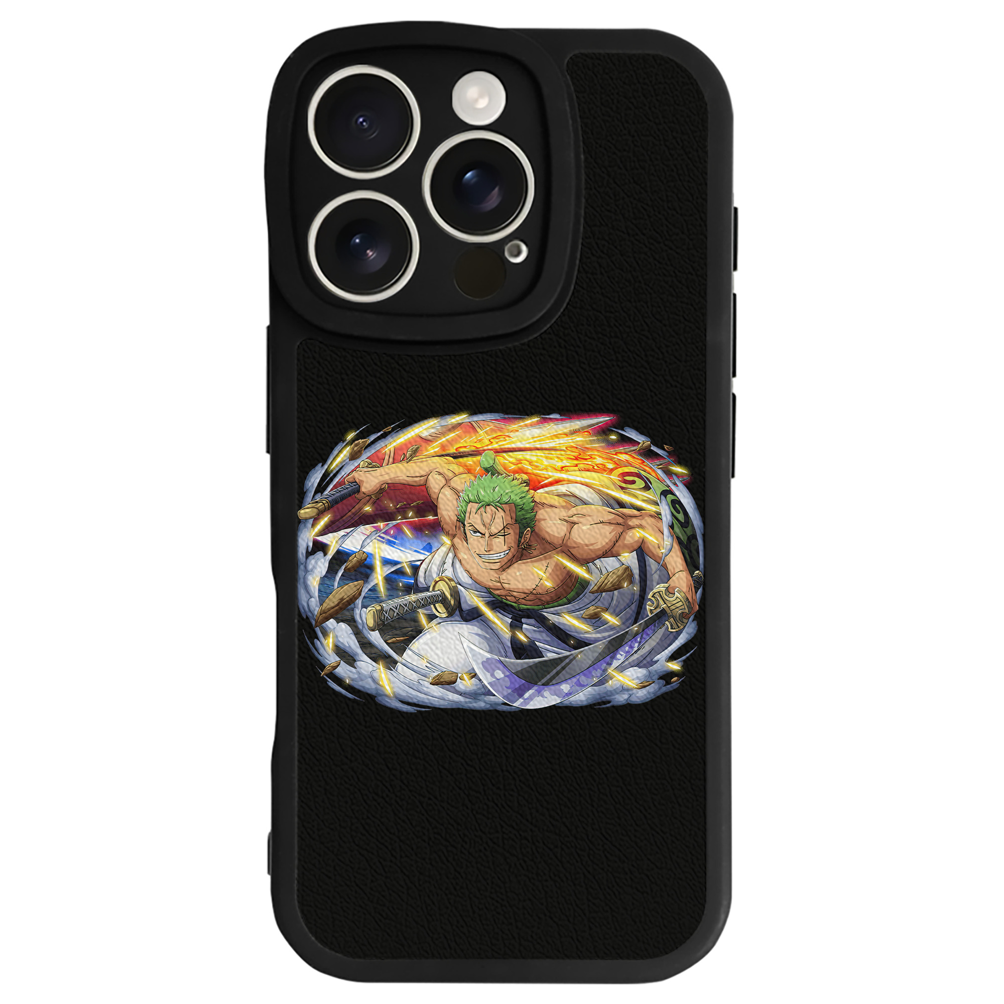 （画像用） ワンピース ロロノア・ゾロ ONE PIECE Roronoa Zoro 【iPhone 16シリーズ対応】シリコンスマホケース（レザー調） 材質：シリコン